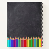 Personalisierte Kid's Sketchbook Pencils Notizblock (Rückseite)