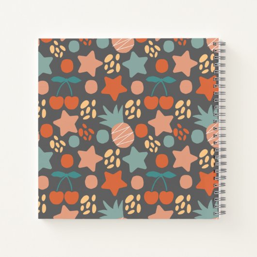 Personalisierte Kids Tropical Frucht & Stars Muste Notizblock (Rückseite)
