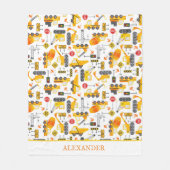 Personalisierte kids Wasserfarbenkonstruktionsfahr Fleecedecke (Vorderseite)