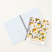 Personalisierte kids Wasserfarbenkonstruktionsfahr Notizblock (Innenseite)