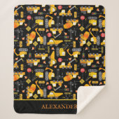 Personalisierte kids Wasserfarbenkonstruktionsfahr Sherpadecke (Vorderseite)