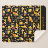 Personalisierte kids Wasserfarbenkonstruktionsfahr Sherpadecke (Vorderseite (Horizontal))