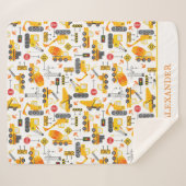 Personalisierte kids Wasserfarbenkonstruktionsfahr Sherpadecke (Vorderseite (Horizontal))