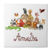 Personalisierte Kidtiere Fliese (Vorderseite)