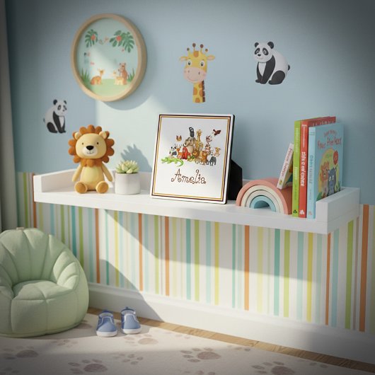 Personalisierte Kidtiere Fotoplatte