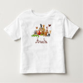 Personalisierte Kidtiere Kleinkind T-shirt (Vorderseite)