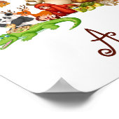 Personalisierte Kidtiere Poster (Ecke)