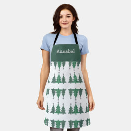 Personalisierte Kiefernbäume Schürze