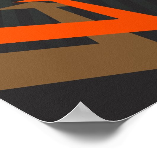 Personalisierte Kinder benennen Schwarz mit modern Poster (Ecke)