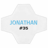 Personalisierte Kinder Blau Weiß Name hinzufügen Fußball (Flach)