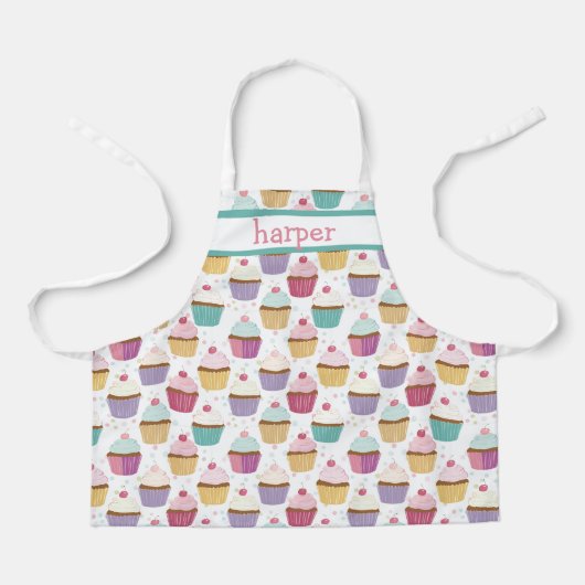 Personalisierte Kinder-Cupcake-Schürze Schürze (Vorderseite)