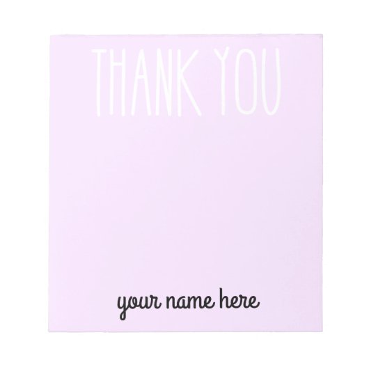 Personalisierte Kinder Danke Notepad Notizblock (Vorderseite)