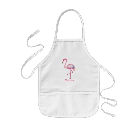 Personalisierte Kinder Flamingo Pink Summer Monogr Kinderschürze (Vorne)