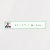 Personalisierte Kinder-Foto-Name wasserfest  Etiketten (Design 1)