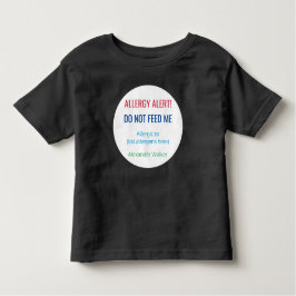 Personalisierte Kinder Fütterte keinen Allergieala Kleinkind T-shirt