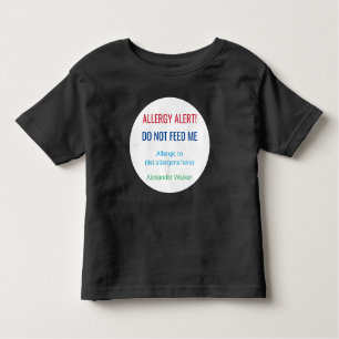 Personalisierte Kinder Fütterte keinen Allergieala Kleinkind T-shirt