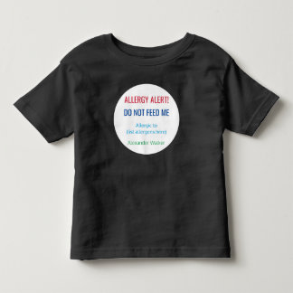 Personalisierte Kinder Fütterte keinen Allergieala Kleinkind T-shirt