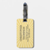 Personalisierte Kinder Gepäckmarke mit Niedlichem  Gepäckanhänger (Rückseite vertikal)