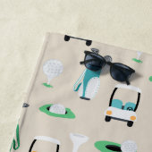 Personalisierte Kinder Golfer Golfcart Golfing Spo Strandtuch (Beispiel)