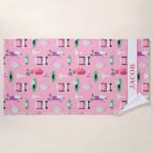 Personalisierte Kinder Golfer Golfcart Golfing Spo Strandtuch (Vorderseite)