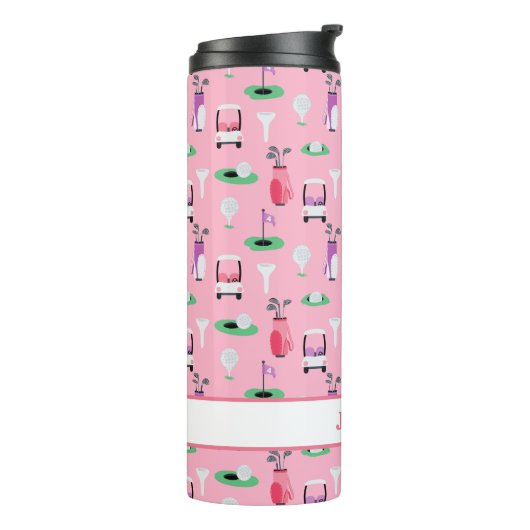 Personalisierte Kinder Golfer Golfcart Golfing Spo Thermosbecher (Nach links gedreht)