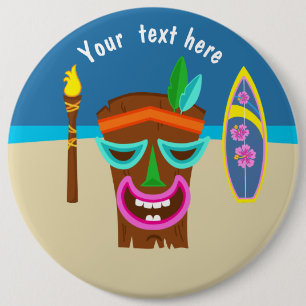 Personalisierte Kinder-Hawai-Luau-Party Button