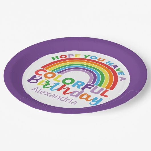 Personalisierte Kinder Mädchen Pappteller (Schrägansicht)