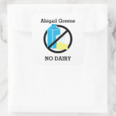 Personalisierte Kinder mit einer benutzerdefiniert Quadratischer Aufkleber (Tasche)