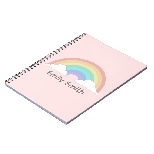 Personalisierte Kinder Name Rainbow Notizblock (Linke Seite)