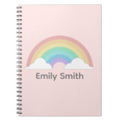 Personalisierte Kinder Name Rainbow Notizblock (Vorderseite)