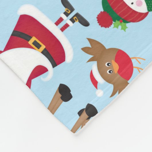 Personalisierte Kinder Name Weihnachten Fleecedecke (Ecke)