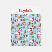Personalisierte Kinder Name Weihnachten Fleecedecke (Vorderseite)