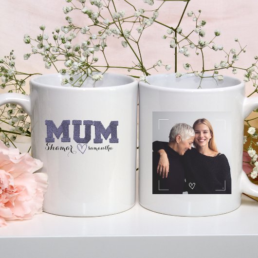 personalisierte Kinder nennen bestickte Mutter Kaffeetasse