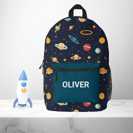 Personalisierte Kinder Niedlicher Weltraum Bedruckter Rucksack