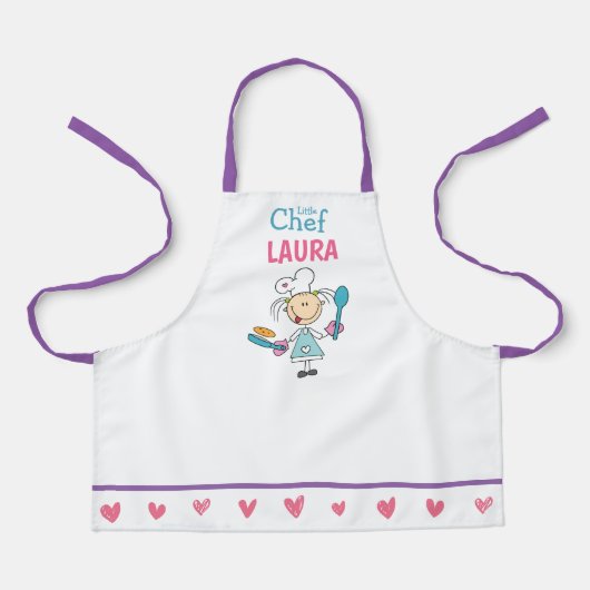 Personalisierte Kinder-Pfannkuchen-Kochschürze Schürze (Vorderseite)