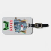 Personalisierte Kinder - Rucksack- und Gamer-Desig Gepäckanhänger (Vorderseite horizontal)