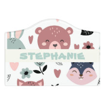 Personalisierte Kinder Schlafzimmersignatur - Holz