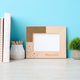 Personalisierte Kinder Sterne und Mond Geätzte Rahmen