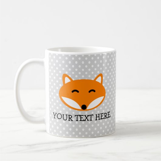 Personalisierte Kinder Tasse mit niedlichem Rotfuc (Links)