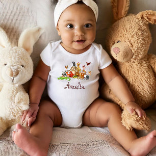 Personalisierte Kinder-Tiere Baby Strampler
