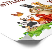 Personalisierte Kinder-Tiere   Poster (Ecke)