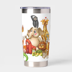 Personalisierte Kinder-Tiere Thermobecher