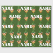 Personalisierte Kinder Weihnachtself Geschenkpapier (Flach)