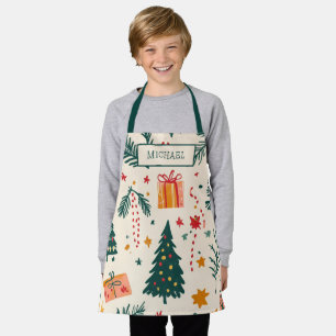 Personalisierte Kinder Weihnachtsgebäck Schürze
