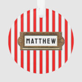 Personalisierte Kinder Weihnachtsmann Ornament (Rückseite)