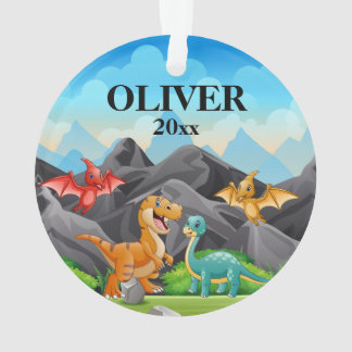 Personalisierte Kinder Weihnachtsschmuck Dinosauri Ornament