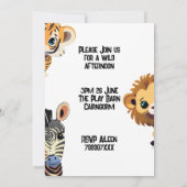 Personalisierte Kinder Wildes tierisches Party Einladung (Rückseite)