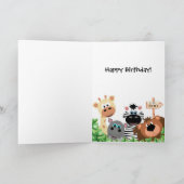 Personalisierte Kinder Zoo Jungle Thema Geburtstag Karte (Innenseite)