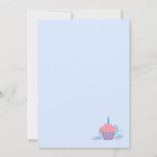 Personalisierte Kinder zum ersten Geburtstag Einladung (Rückseite)