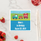 Personalisierte Kinderbahn zum Geburtstag Napkins Serviette (Beispiel)
